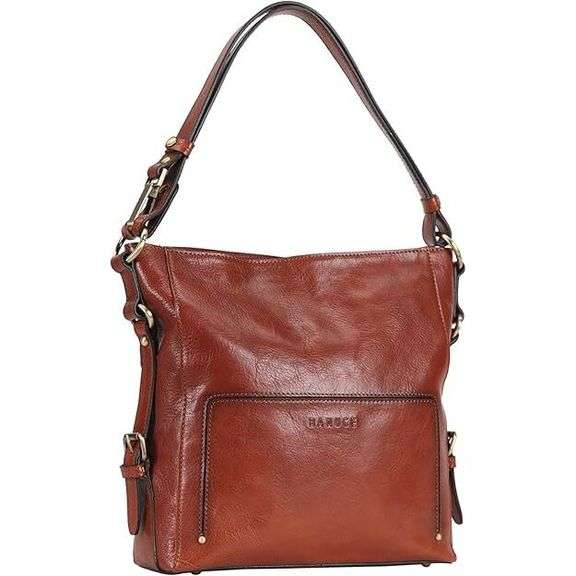 Red Brown Full Grain Italian Leather Bag