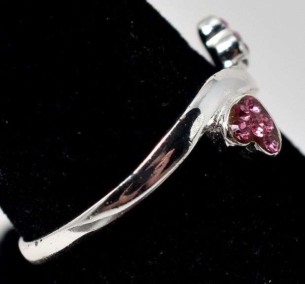 Adorable Double Heart Ring in Sterling Silver