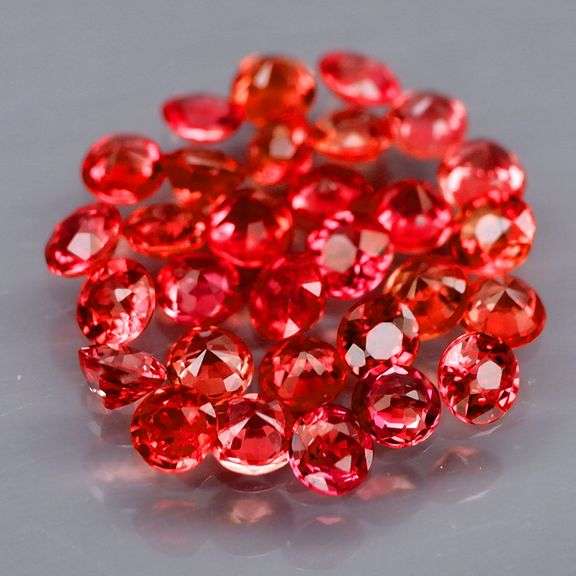 Vibrant!!! Simply Amazing 2.92ct imperial red Sapphire set!!!