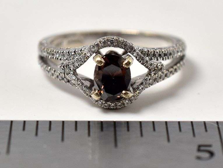 Beautiful 18k White Gold  1.02CTS Chocolate Diamond Ring