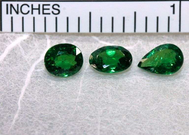 Bright Natural Tsavorite - Lot of 3