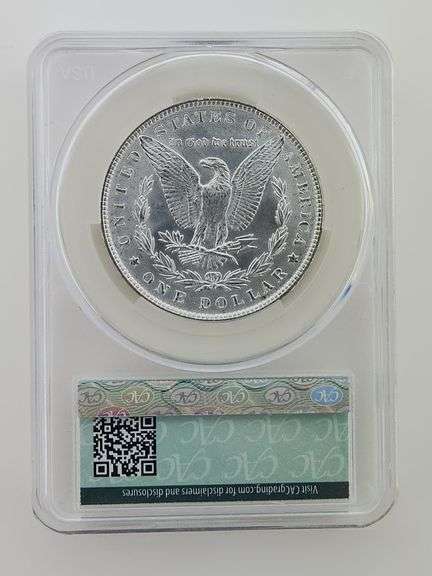 1887 Morgan Silver Dollar, CAC MS62