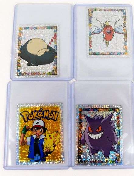 4 Pokémon Halogram Stickers, 1999