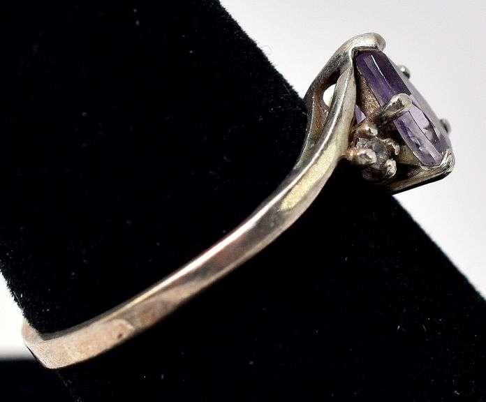 Light Purple Gemstone Ring in Sterling Silver