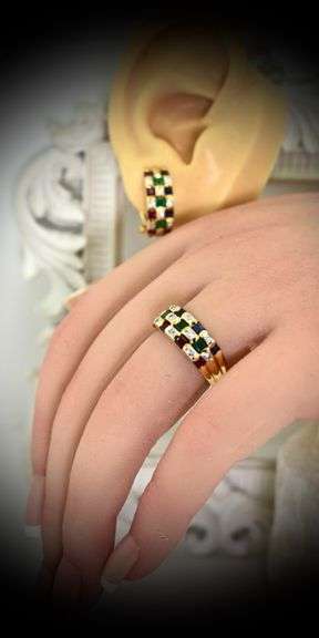 Levian 18K Yellow Gold Sapphire, Ruby, Emerald Set