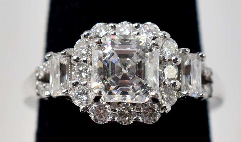 CZ Gemstone Ring in Sterling Silver