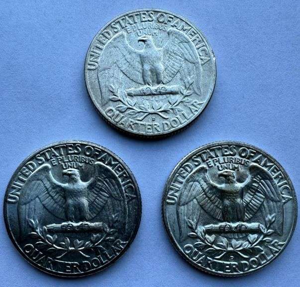 1960 D 1961 PD Gem BU Washington Quarters