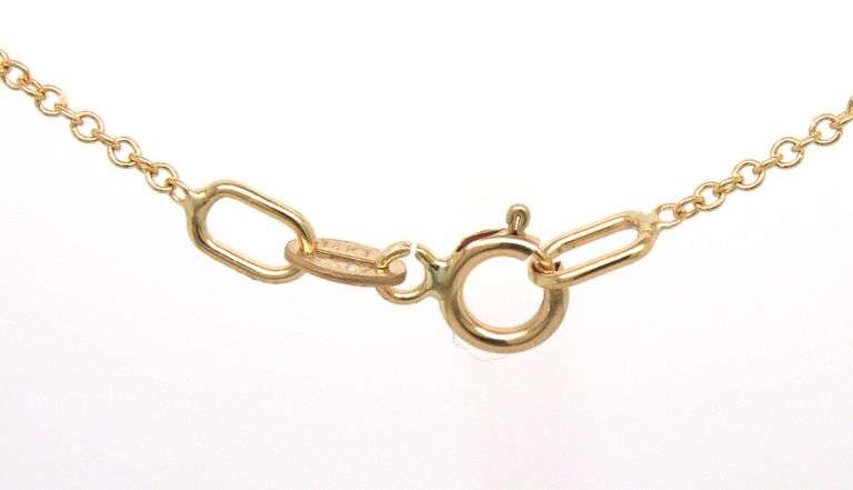 14kt Yellow gold 0.70ctw diamond bar pendant on chain