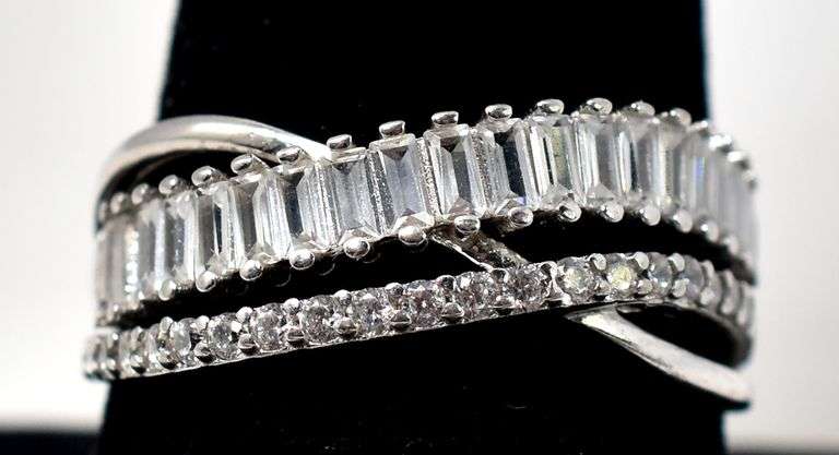 CZ Gemstone Ring in Sterling Silver