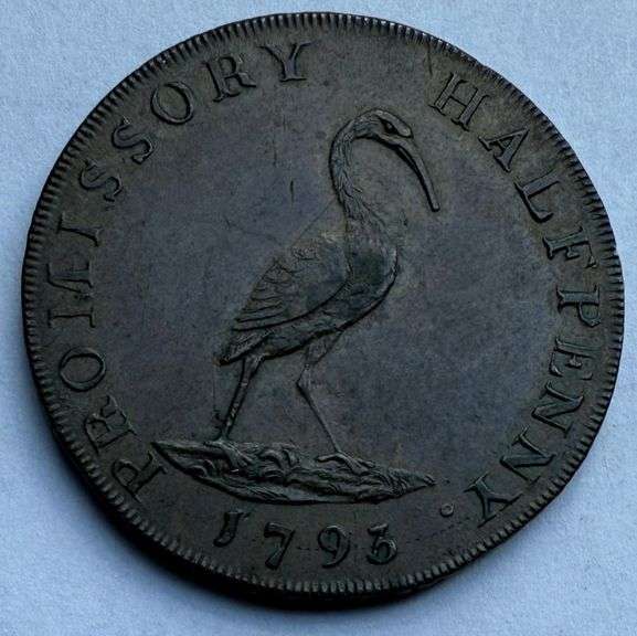 1793 Promissory Half Penny Token