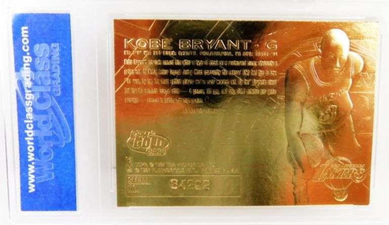 Kobe Bryant Rookie Purple Signature Basketball Card, 10 Gem MT