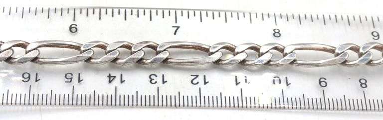 Italian 925 sterling silver Figaro chain necklace
