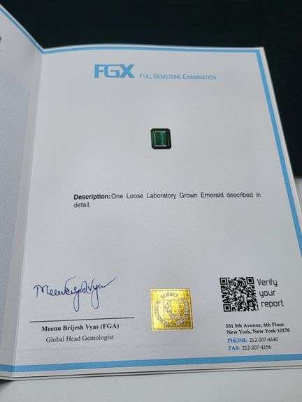 2.16 Emerald, Octagonal step Lab grown Emerald