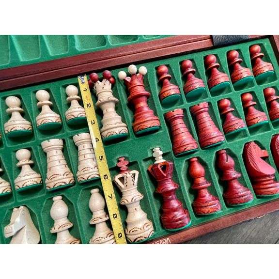 Ambassador Wooden Chess Set Handcrafted European Chessmen
