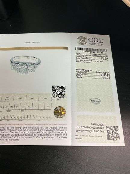 CERTIFIED BRAND NEW 14K WHITE GOLD DIAMOND RING