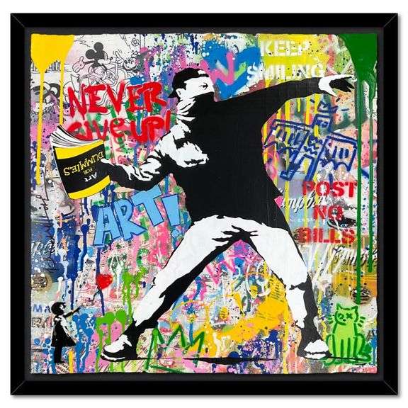 Banksy Thrower by Mr Brainwash