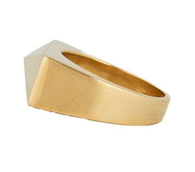 Versace 0.10ctw Pave Diamond Geometric Band Ring in 18K