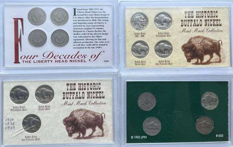 4 Presentation Nickel Holder Lot.