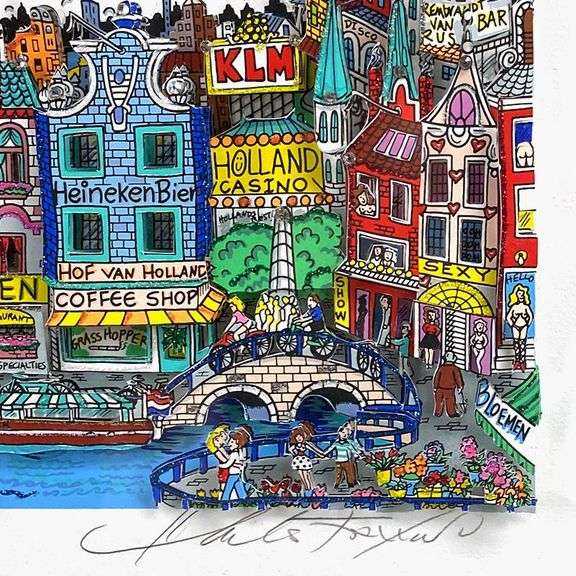 Alluring Amsterdam by Charles Fazzino