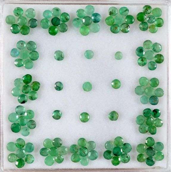 Impressive 6.20ct set of 2mm Colombian Emeralds!