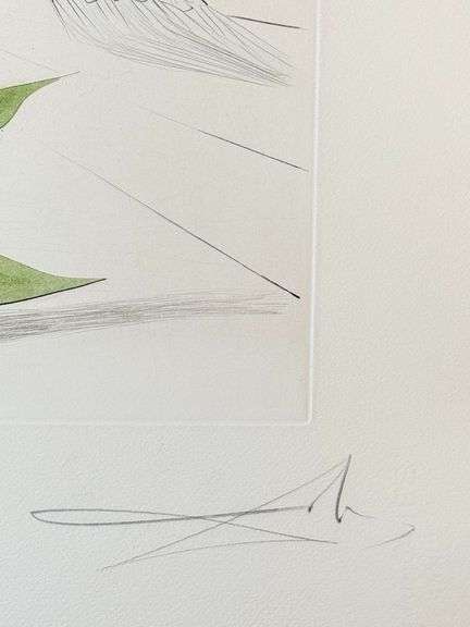 Exclusive Salvador Dali Pencil Signed Limited Edition Etching and Color Stencil from 'Twelve Tribes 