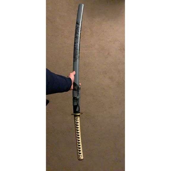 Full Tang Samurai Katana Japanese Sword with Yellow Tsuka