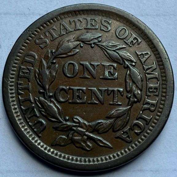 1855 Upright 5 Large Cent.