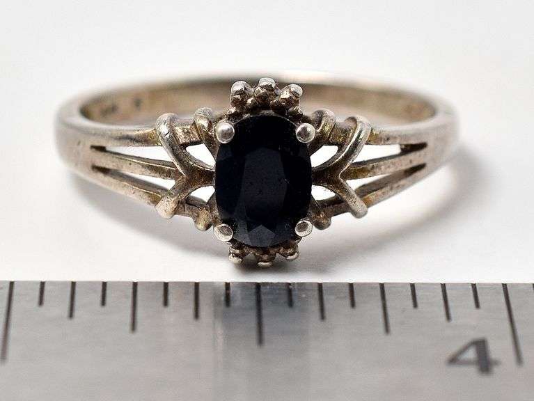 Sapphire Band Ring in Sterling Silver