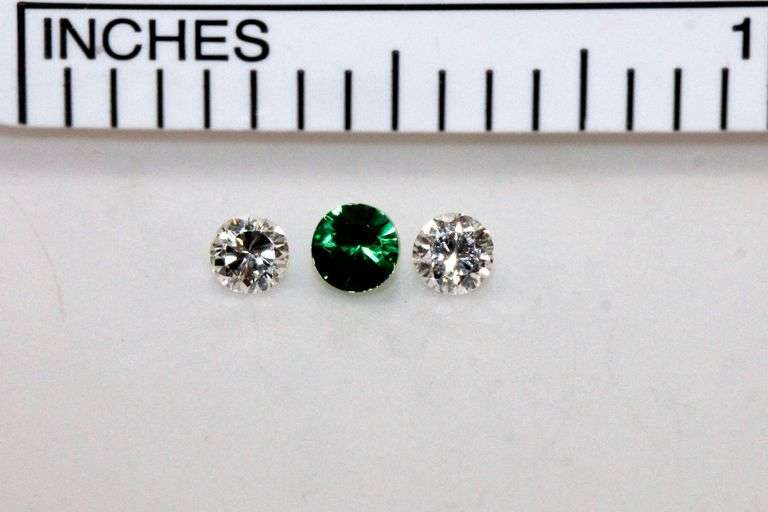 Natural Tsavorite & Diamond Set of 3