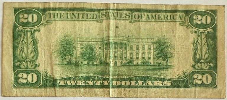 1929 Series $20 San Francisco National Currency Note.