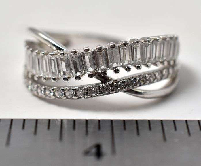 CZ Gemstone Ring in Sterling Silver