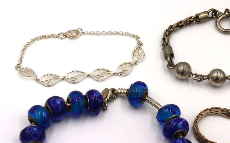 Group lot of 7 Vintage 925 sterling silver bracelets