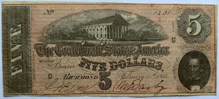 $5  1864 Series CSA Note