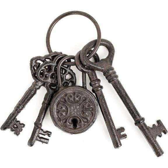 Cast Iron Skeleton Keys Set