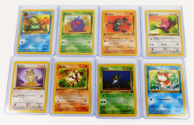8 Pokémon 1st Edition 1999 Trade Cards