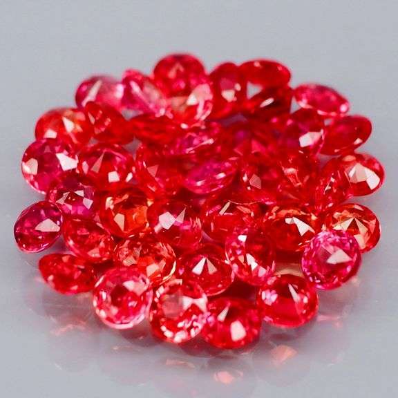 40 piece Imperial red Sapphire set! 3.21 carats!