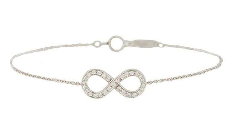 Tiffany & Co. 0.10ctw Diamond Infinity Station Bracelet in Platinum