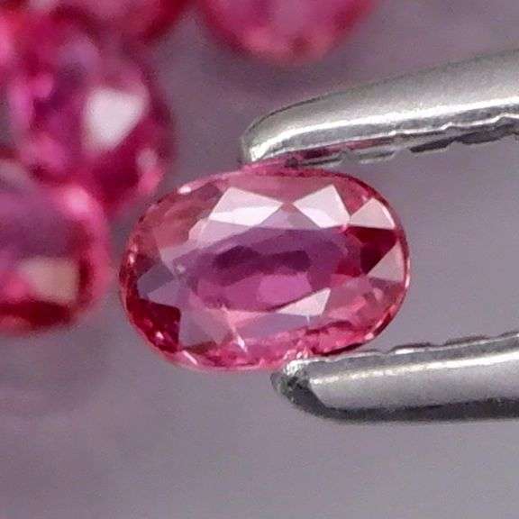 Collectors 3.19ct violet red Ruby set -Untreated!!!