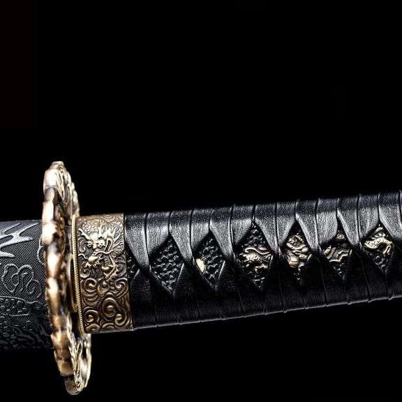 Dragon Katana Folded Steel Japanese Samurai Sword