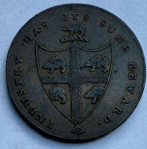 1793 Birmingham Half Penny Token