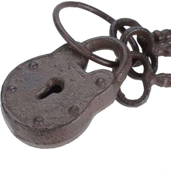 Cast Iron Skeleton Key Ring Set