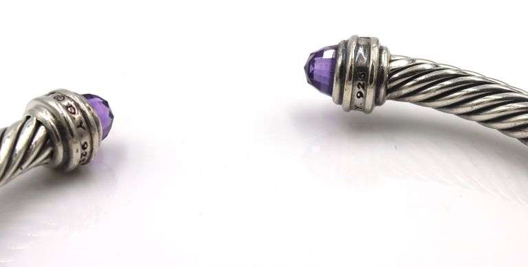 David Yurman 5mm amethyst cuff bangle