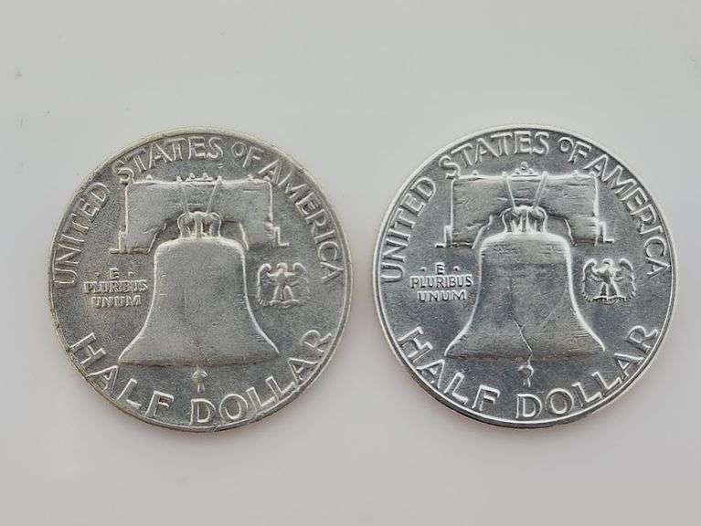 1952 & 1953 S Franklin Half Dollars