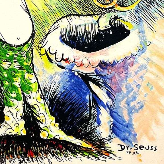 Self Portrait as a Young Man Shaving by Dr. Seuss (1904-1991)