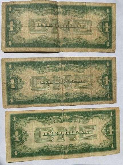 5 1928 A $1 Funny Back Silver Certificates. Fr 1601.