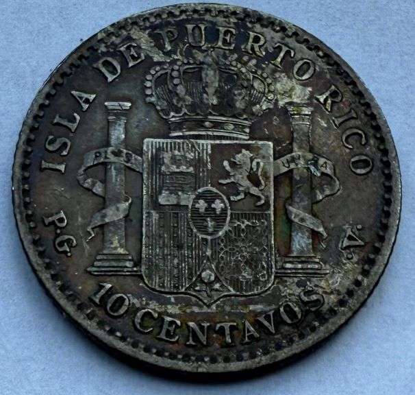 1896 Puerto Rico10 Centavos