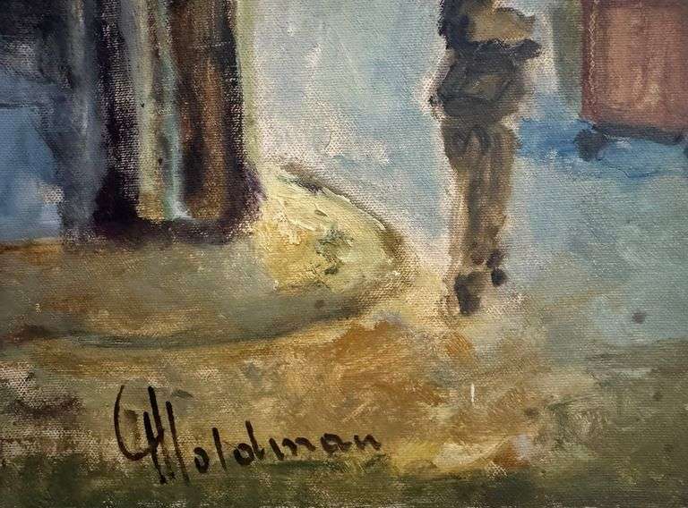 Collectible oil on canvas by Albert Goldman (1922-2011)