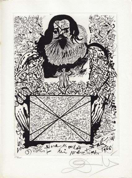 Highly Collectible Salvador Dali Signed Etching from La Vida es Sueño, 1975