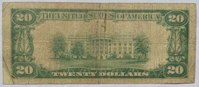 1929 Series $20 San Francisco National Currency Note.