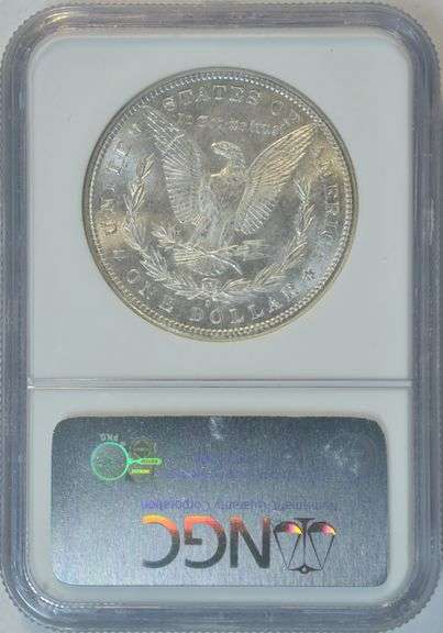 Blazing-white solid Gem BU 1881-S Morgan Silver Dollar. NGC MS65